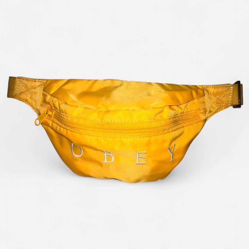 Obey Yellow Belt Bag with Adjustable Straps